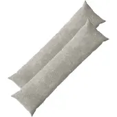 vidaXL Kussensloop 2 st HEERLEN Lichtgrijs 40 x 145 cm Chenille Stof