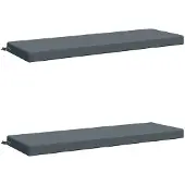 vidaXL Bankkussens SOEST 2 st 100% Polyester Blauw 150 x 50 x 8 cm