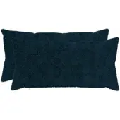 vidaXL Kussensloop 2 st HEERLEN Marineblauw 40 x 70 cm