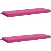 vidaXL Bankkussens SOEST 2 st 100% Polyester Roze 140 x 50 x 8 cm