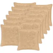 vidaXL Kussensloop 12 st HOUTEN Crèmekleurig 50 x 50 cm