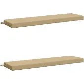 vidaXL Bankkussens SOEST 2 st 100% Polyester Beige 160 x 40 x 8 cm