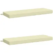 vidaXL Bankkussens SOEST 2 st 100% Polyester Crèmekleurig
