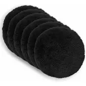 vidaXL Kussen 6 st HEERLEN Zwart Ø 40 cm PV Fleece