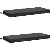 vidaXL Bankkussens SOEST 2 st 100% Polyester Antraciet 120 x 50 x 8 cm