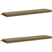 vidaXL Bankkussens SOEST 2 st 100% Polyester Taupe 200 x 40 x 8 cm