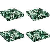 vidaXL 4-Piece Zitkussens VUGHT 4 st 100% Polyester Bladpatroon