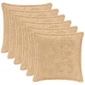 vidaXL Kussensloop 6 st HOUTEN Crèmekleurig 50 x 50 cm