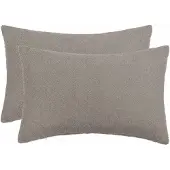 vidaXL Kussensloop 2 st HEERLEN Lichtgrijs 30 x 50 cm Bouclé
