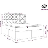 vidaXL Boxspringbed met matras met hoofdeinde Zwart 140 x 200 cm Stof