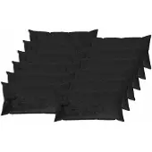 vidaXL Kussensloop 12 st HEERLEN Zwart 40 x 80 cm Flanel