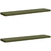 vidaXL 2-delige Bankkussens VUGHT 2 st 100% Polyester Olijfgroen