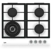 Beko HILW 64225 SW, Wit, Inbouw, 60 cm, Gas, Keramisch, 4 zones