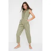 Trendyol Effen Shirtkraag Overalls
