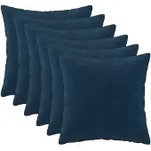 vidaXL Kussensloop 6 st HEERLEN Blauw 50 x 50 cm Microfiber Fleece