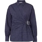 Sisters point Blouse 'ETAPA' navy / donkerlila / zwart