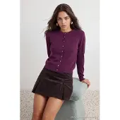 Trendyol TRENDYOLMİLLA Dames Paars Effen Lang Regular fit Vesten