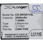 123accu Wiko WKS011SL accu (2000 mAh, huismerk)