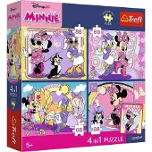 Trefl Puzzel 4-in-1 Disney Minnie met een verzamelposter, afmetingen 285x205 mm