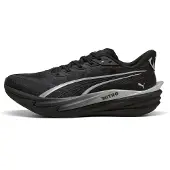 Puma Deviate NITRO 4 Brightstride hardloopschoenen voor Heren, Zwart/Zilver, Maat 44,5