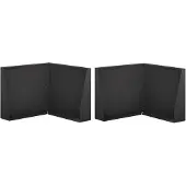 vidaXL Steunmuur, 2 stuks, 50 x 50 x 30 cm, staal, zwart