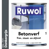 Ruwol Betonverf Donkergrijs (RAL 7011) 750 ml