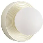 LINDBY Wandlamp Harriet, dimbaar, crème / amber, Woon-/ Eetkamer, Keramiek, Modern, wandlamp