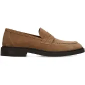 Manfield - Heren - Taupe suède loafers - Maat 42