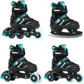 Raven Verstelbare 4-in-1スケート/inline skates met LED-wielen, maat 30-33
