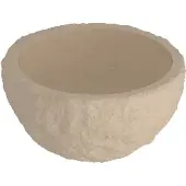 Basic Line Flint 24 Opzet Fonteinkom Rond 24cm - Hardsteen Ruwe Buitenzuide - Sand Stone - 8718835683801 - Wastafels, Fonteinen, Opzetfonteinen