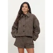 Grace & Mila Dames Jassen Coat - Bruin - Maat XL