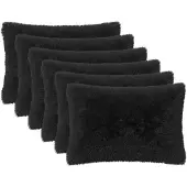 vidaXL Kussensloop 6 st HEERLEN Zwart 40 x 60 cm PV Fleece