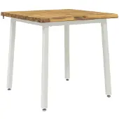 vidaXL Eettafel met levendige rand 90 x 90 x 75 cm Massief Acacia Hout