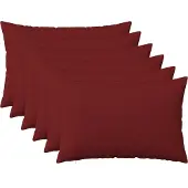 vidaXL Kussensloop 6 st HEERLEN Wijnrood 50 x 75 cm Stof