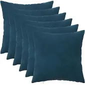 vidaXL Kussen met kussen HEERLEN 6 st Blauw fluweel