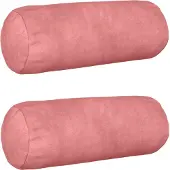 vidaXL Kussen met kussen HEERLEN 2 st Roze fluweel