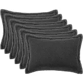 vidaXL Kussensloop 6 st HOUTEN Donkergrijs 40 x 60 cm Bouclé