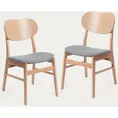 Homla | Set van 2 stoelen | NERGU | naturel | 46x54.2x80 cm | 896328