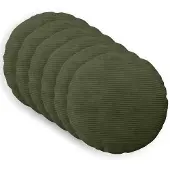 vidaXL Kussensloop 6 st HEERLEN Groen Diam. 40 cm corduroy