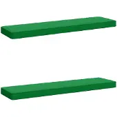 vidaXL 2-delige Bankkussens VUGHT 2 st 100% Polyester Groen