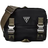 GUESS schoudertas Berlin Multipocket Messenger Black zwart