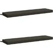 vidaXL Bankkussens SOEST 2 st 100% Polyester Antraciet 150 x 40 x 8 cm