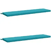 vidaXL Bankkussens SOEST 2 st 100% Polyester Turquoise 140 x 40 x 5 cm
