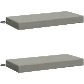 vidaXL Bankkussens SOEST 2 st 100% Polyester Grijs 80 x 40 x 8 cm