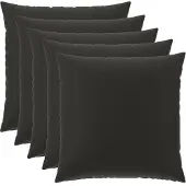 vidaXL Kussensloop 6 st HEERLEN Zwart 80 x 80 cm Polyester
