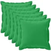 vidaXL Kussensloop 6 st HOUTEN Groen 80 x 80 cm Polyester