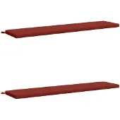 vidaXL Bankkussens SOEST 2 st 100% Polyester Rood 200 x 40 x 5 cm