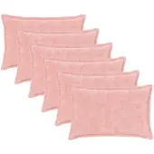 vidaXL Kussensloop 6 st HOUTEN Roze 50 x 70 cm Nep Konijnenbont
