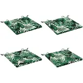 vidaXL Zitkussens SOEST 4 st 100% Polyester Bladpatroon 45 x 45 x 3 cm
