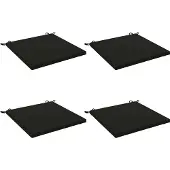 vidaXL Zitkussens SOEST 4 st 100% Polyester Zwart 60 x 60 x 3 cm